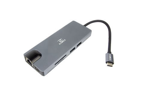 USB-C Hub 8 in 1 Type-C Connection Standard ZADEZ ZAH-518